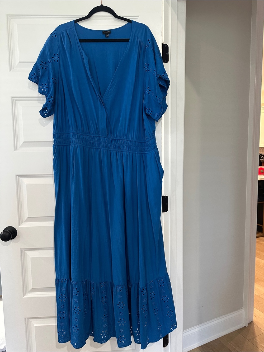 torrid Royal Blue Eyelet Midi Dress